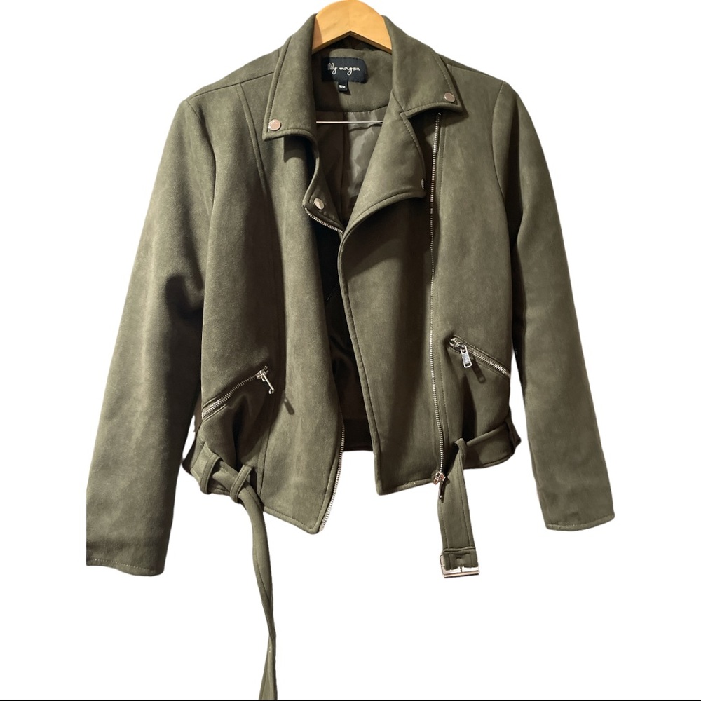 Lily Morgan faux suede jacket perfect for fall size m